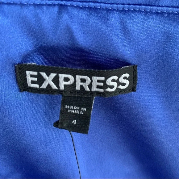 **NEW Express Chiffon One Shoulder Pleated Dress - Picture 9 of 11